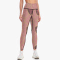 CARRY THE STANDARD women's leggings in rose — SANCTUS NOVA house monogram, view 3