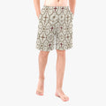 CARRY THE STANDARD board shorts in ivory, back view