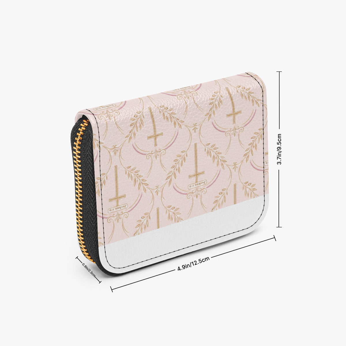 SANCTUS NOVA full-print zipper wallet in blush, view 5