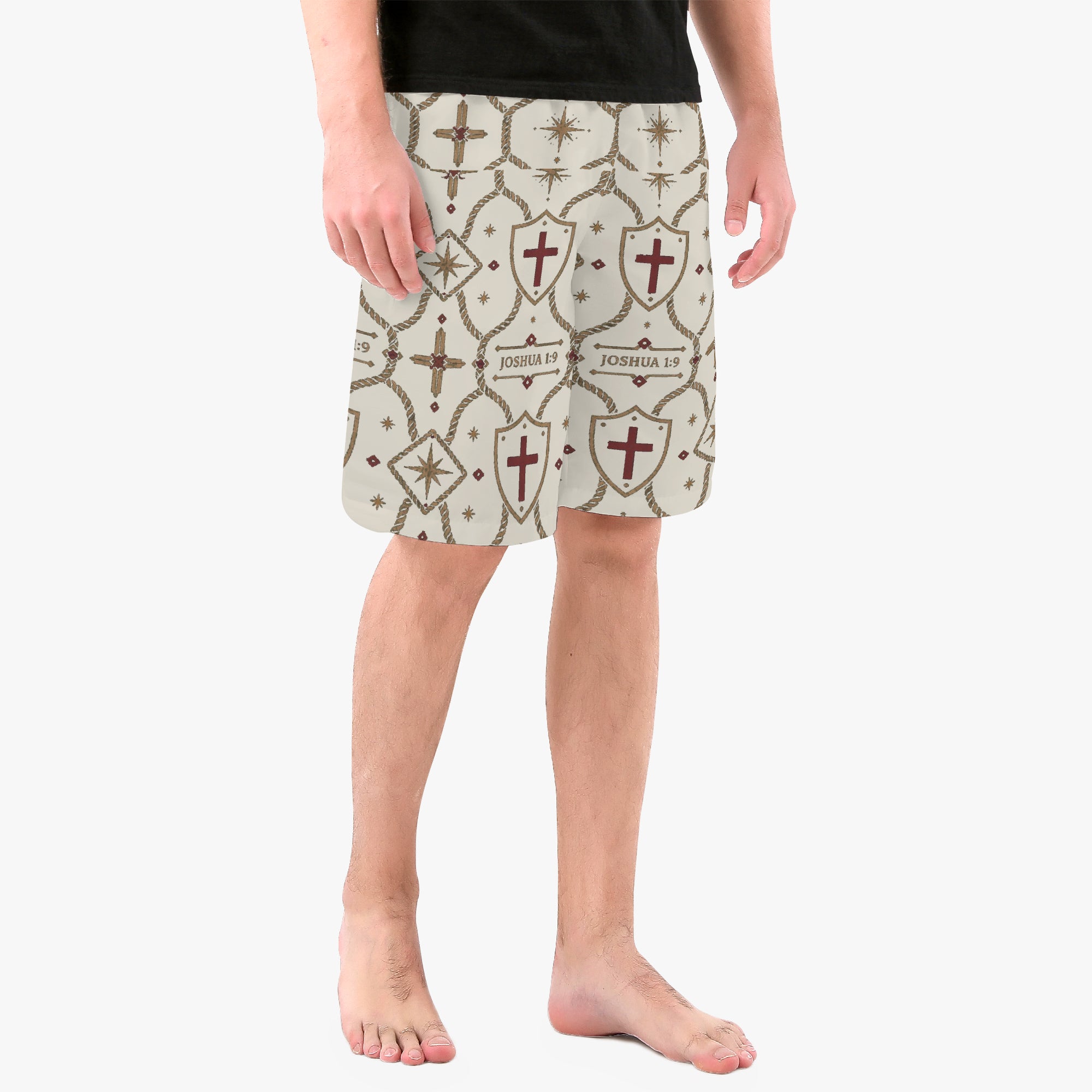 CARRY THE STANDARD board shorts in ivory, SANCTUS NOVA size guide