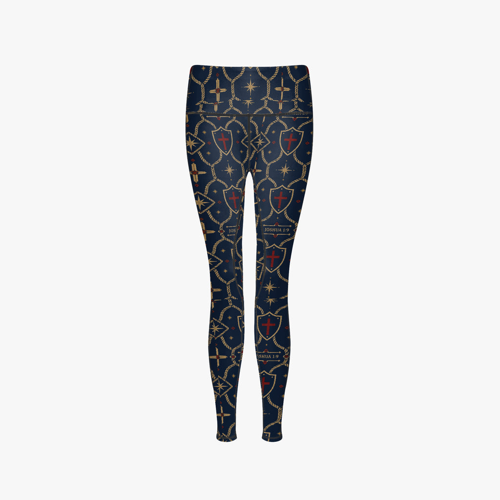 CARRY THE STANDARD women's leggings in signature black, back view