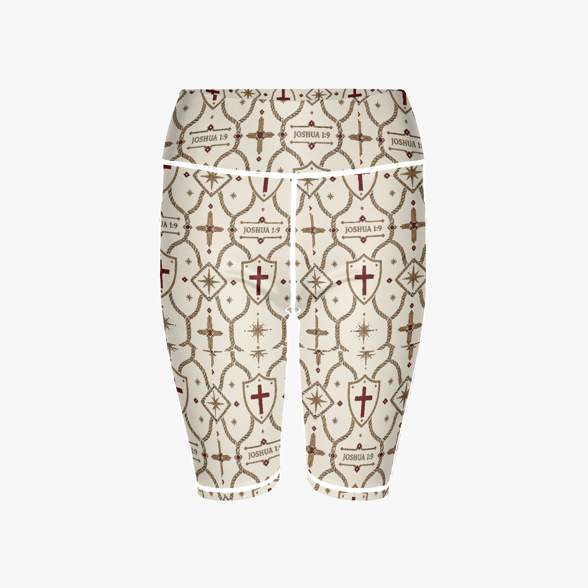 CARRY THE STANDARD women's yoga shorts in ivory, high-rise waistband and side pocket