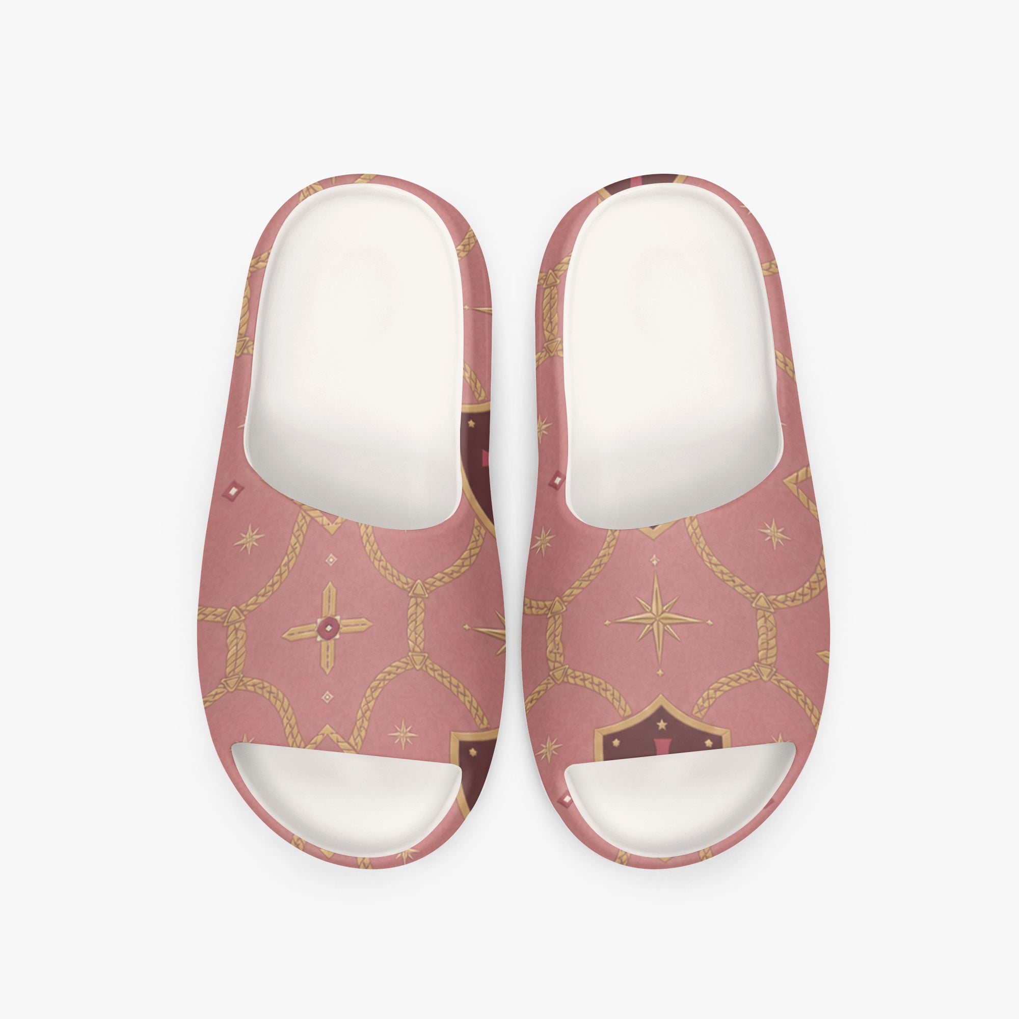 CARRY THE STANDARD slide in rose — SANCTUS NOVA house monogram