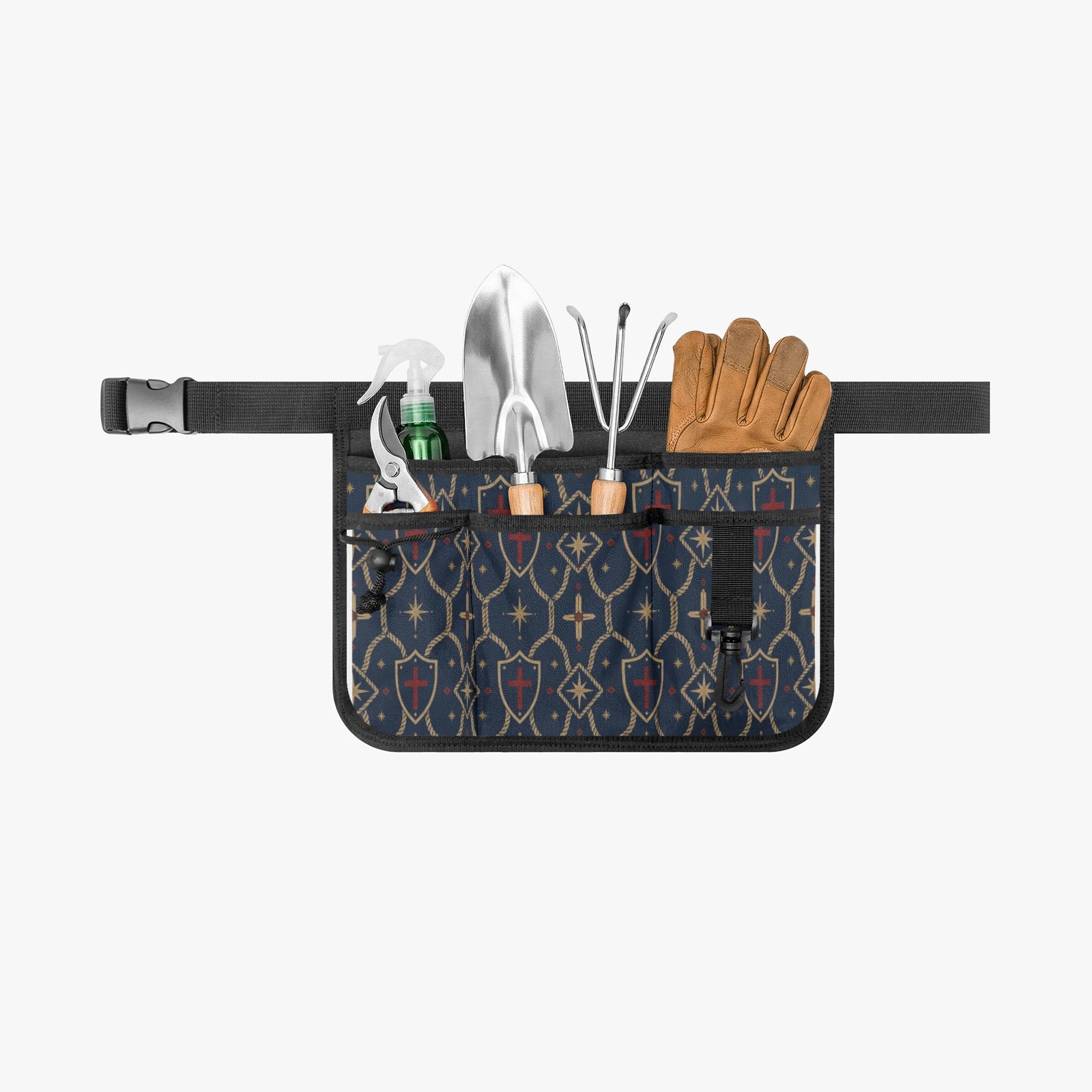 CARRY THE STANDARD utility waist pouch in royal navy — SANCTUS NOVA house monogram, view 2
